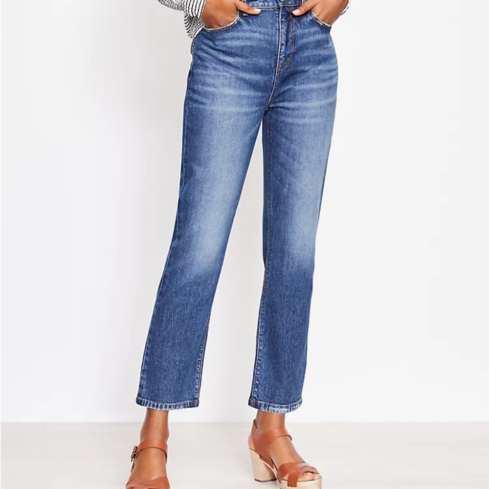 LOFT cropped straight leg jeans. Size 18/34. New with tags!